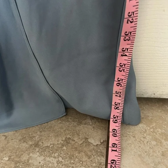 BHLDN Dylan one shoulder satin side slit gown NWT - Picture 13 of 16